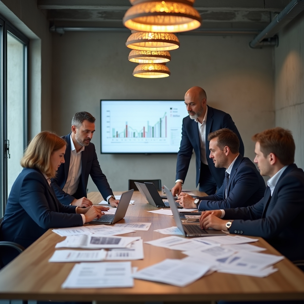 Группа бухгалтеров на практическом семинаре